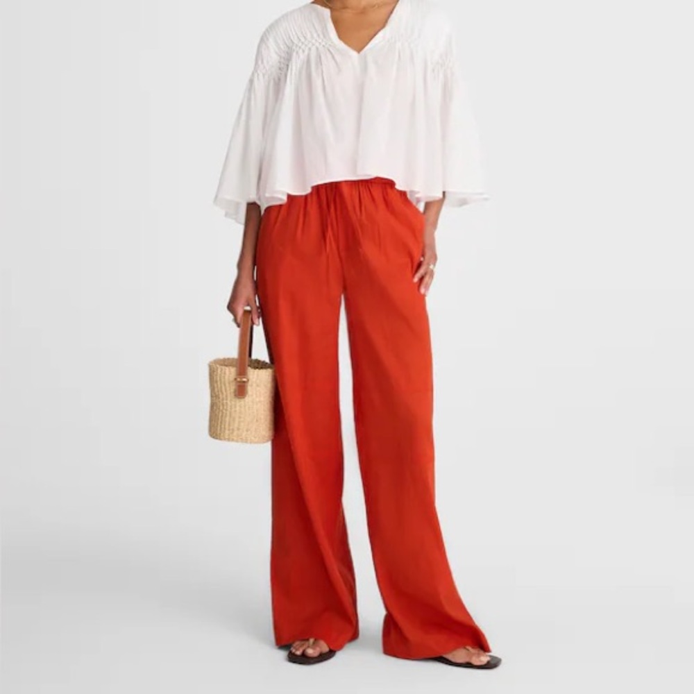 NWT / Madewell Raw-Edge Drawstring Pant - Picture 2 of 11